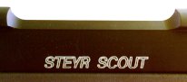 Steyr Scout logo on receiver (14k jpg)